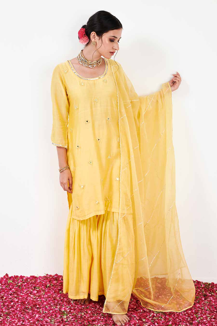 Kalki Yellow Sharara Set