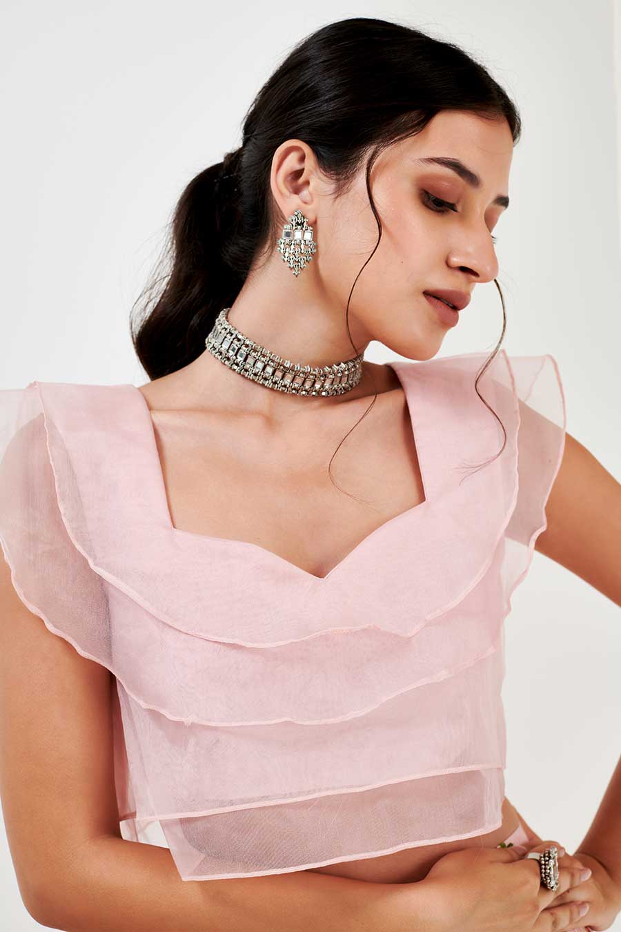 Pink Printed Lehenga Set