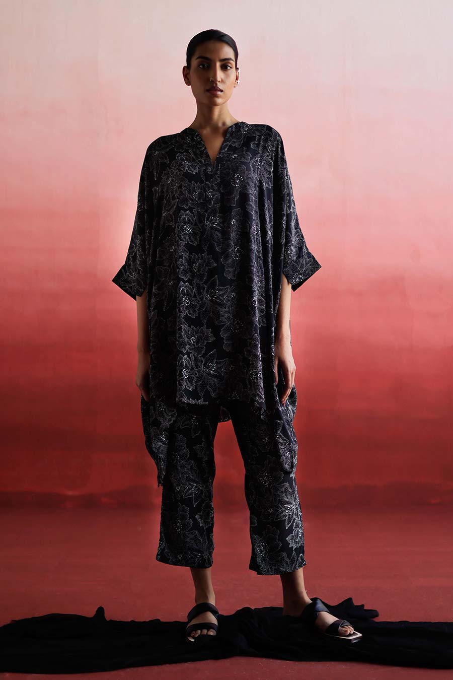 GEN - Short Kaftan & Pant Co-Ord Set
