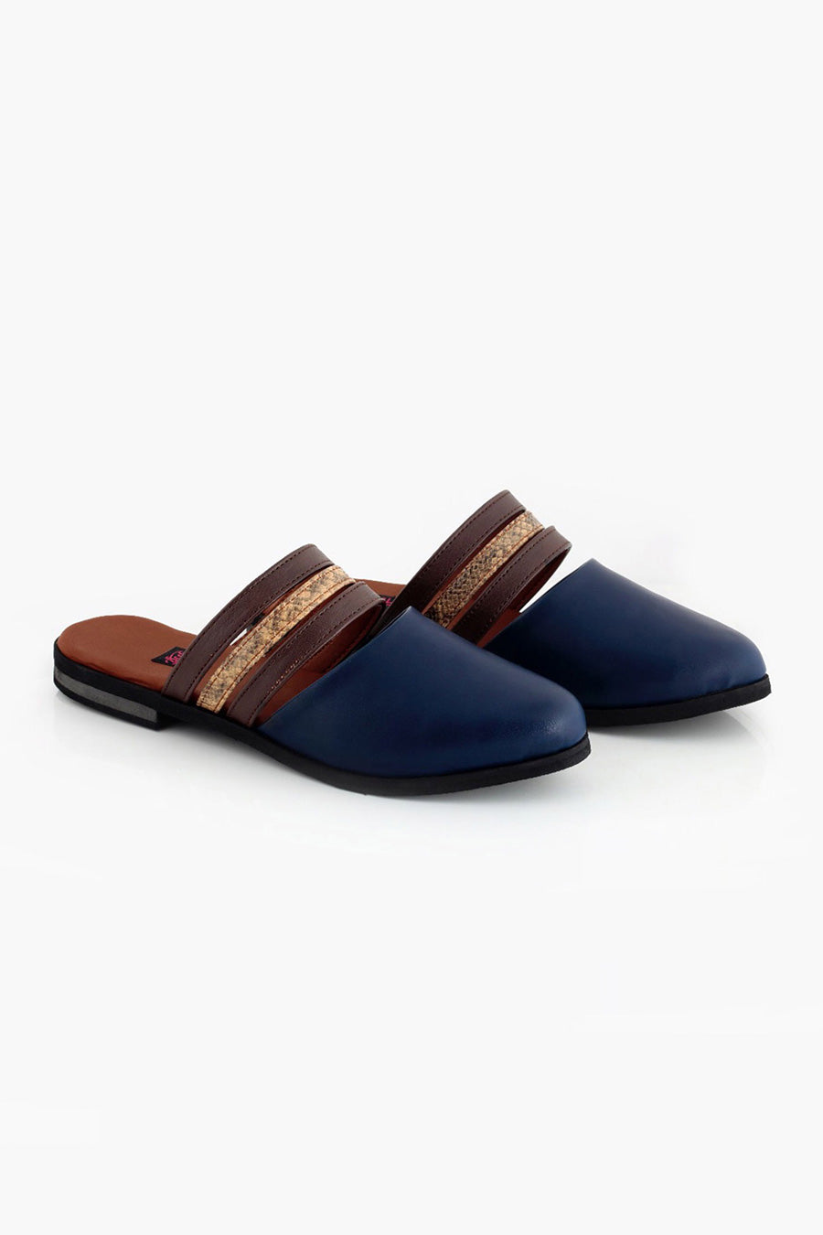 Strappy Midnight Blue Mule