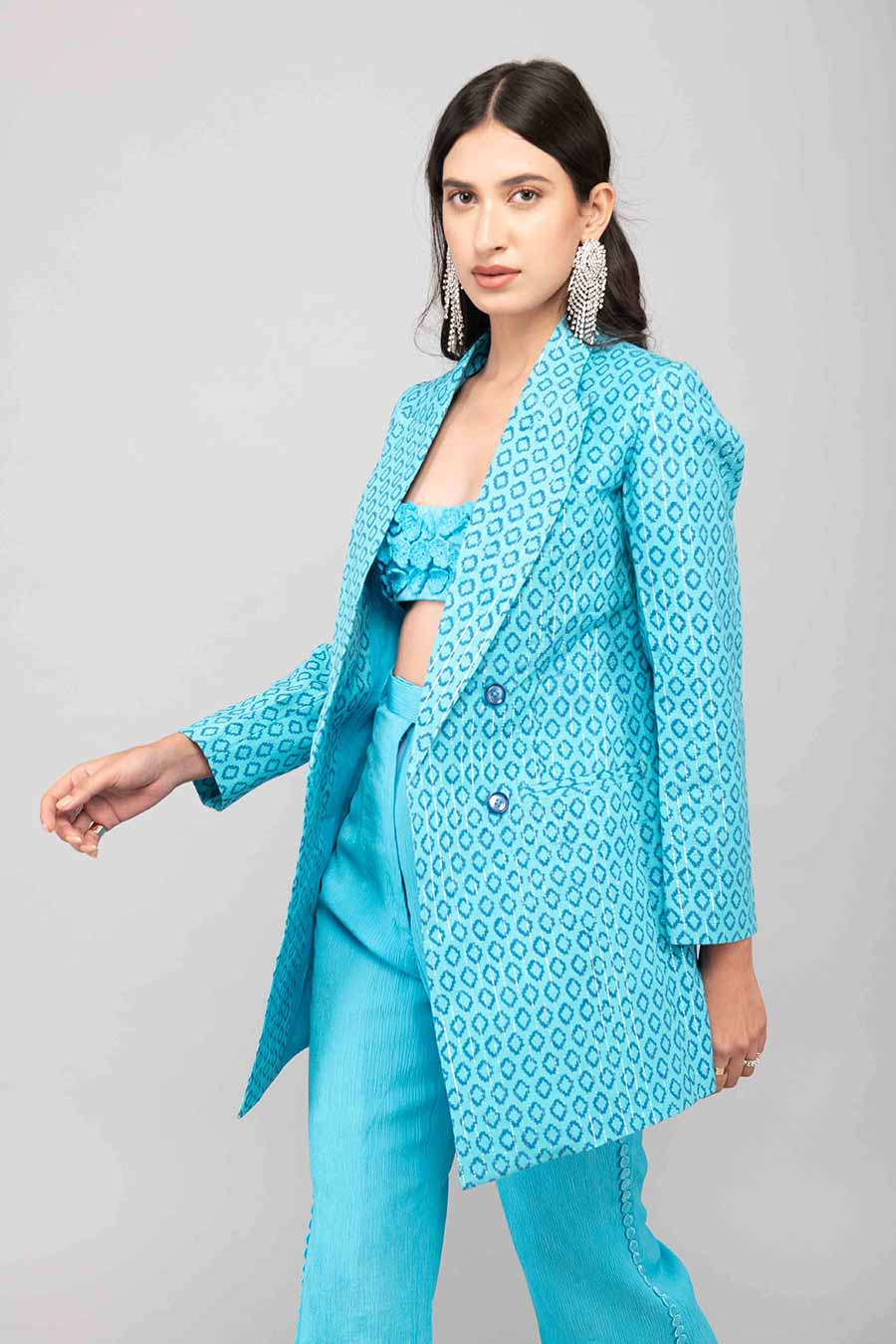 Blue Printed Co-Ord Set