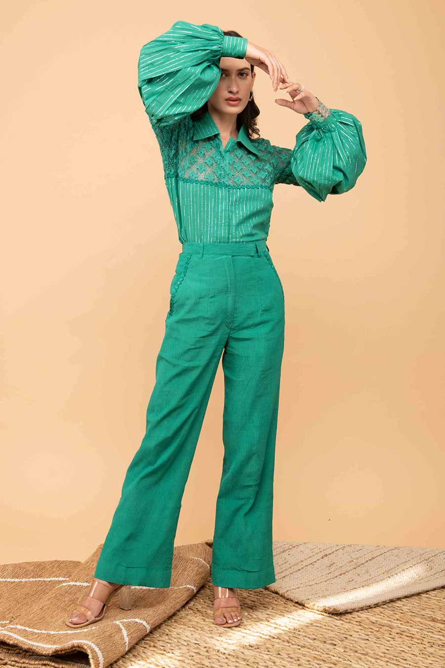 Green Crochet Co-Ord Set