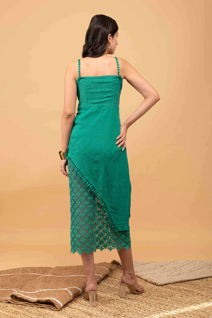 Green Crochet Dress