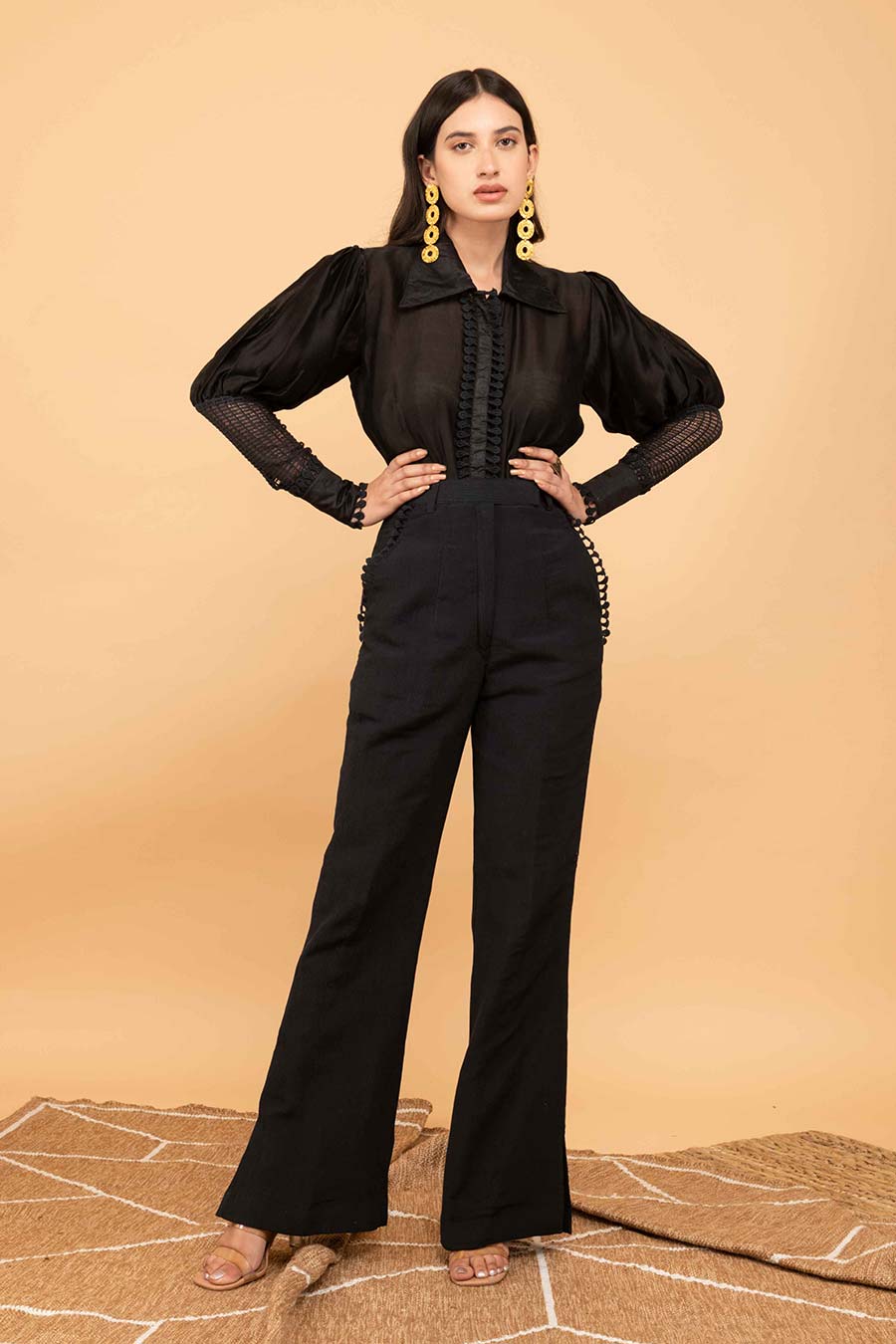 Black Silk Co-Ord Set