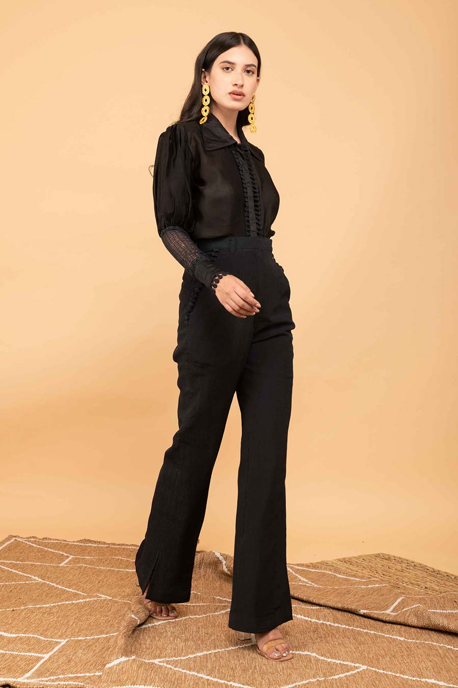 Black Silk Co-Ord Set