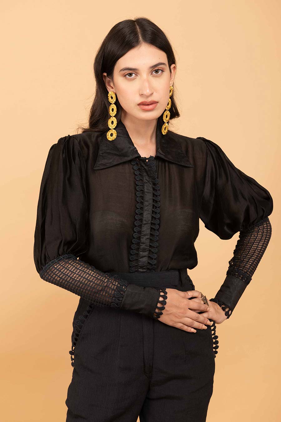 Black Silk Co-Ord Set