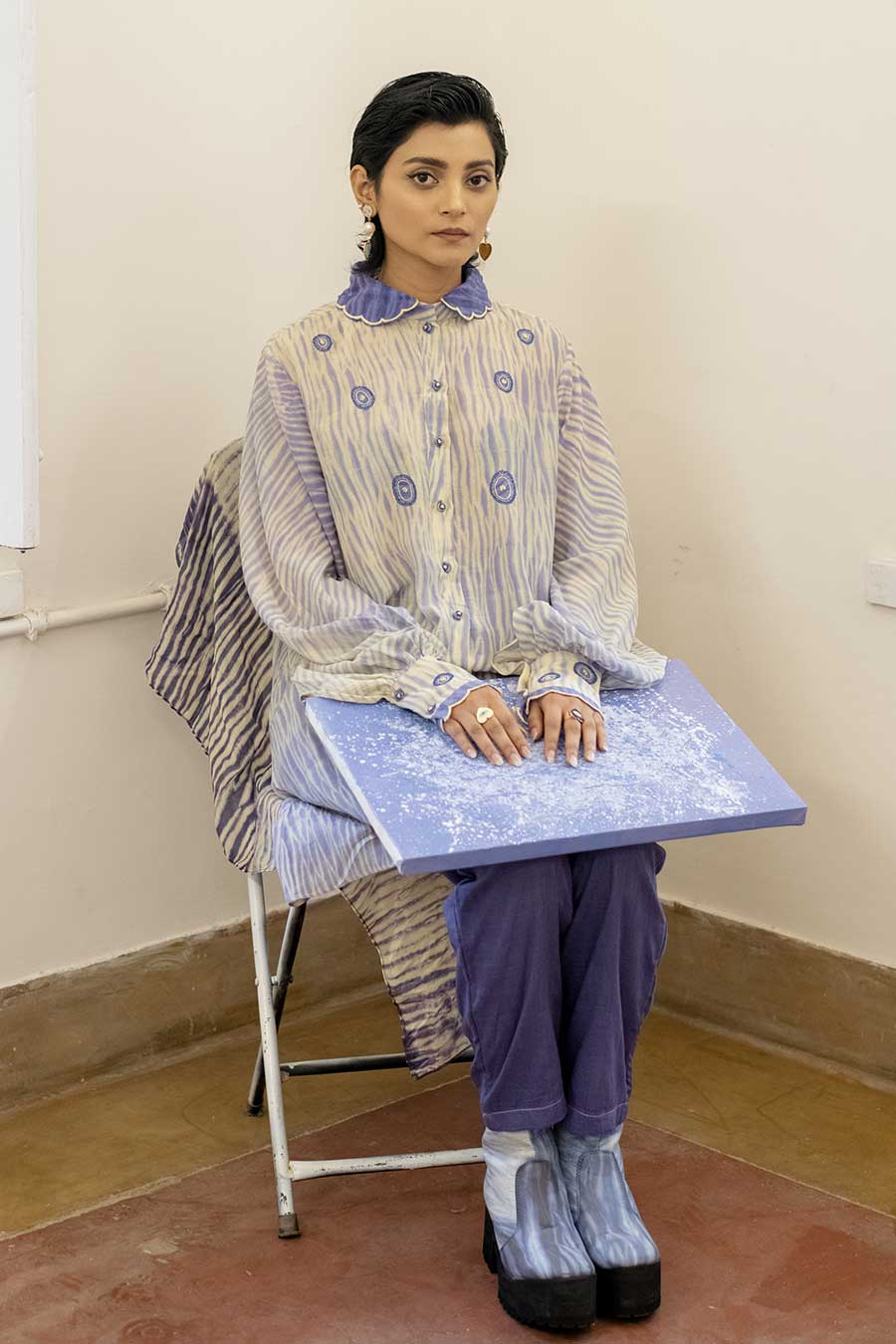 Ice Blink Cotton Silk Shirt