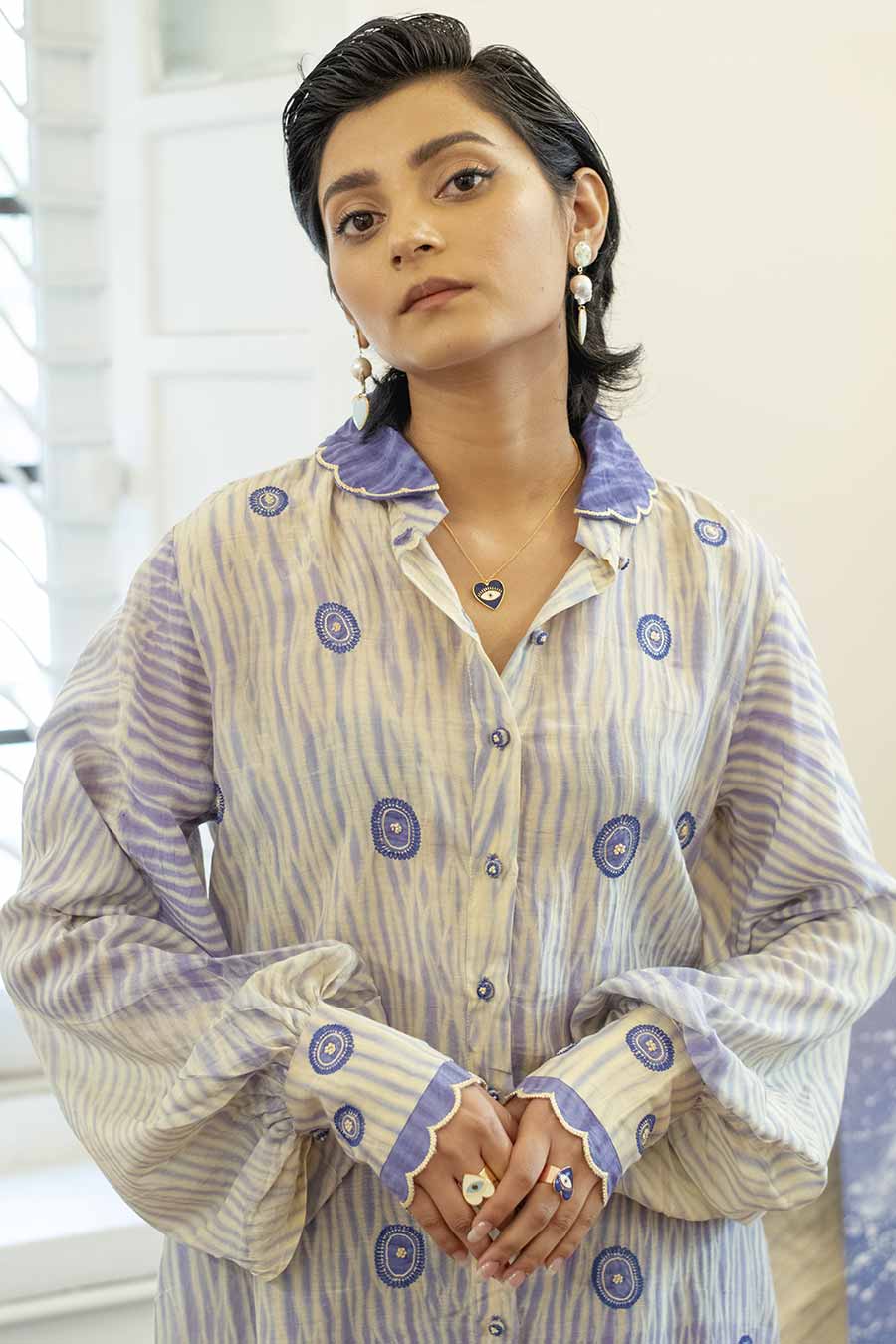 Ice Blink Cotton Silk Shirt