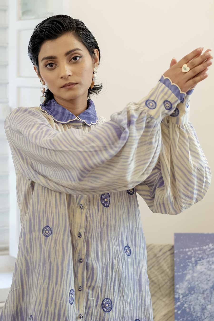 Ice Blink Cotton Silk Shirt