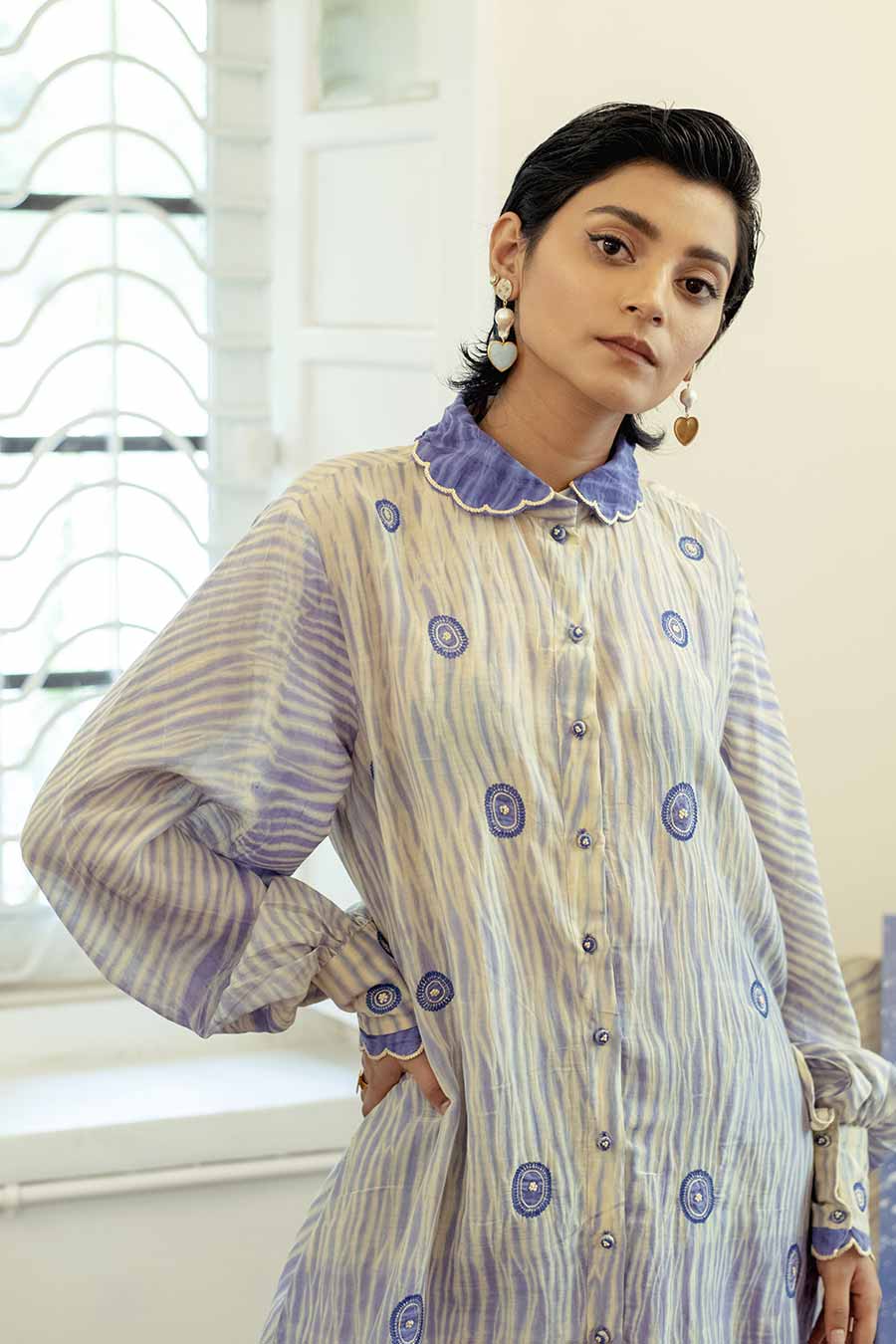 Ice Blink Cotton Silk Shirt