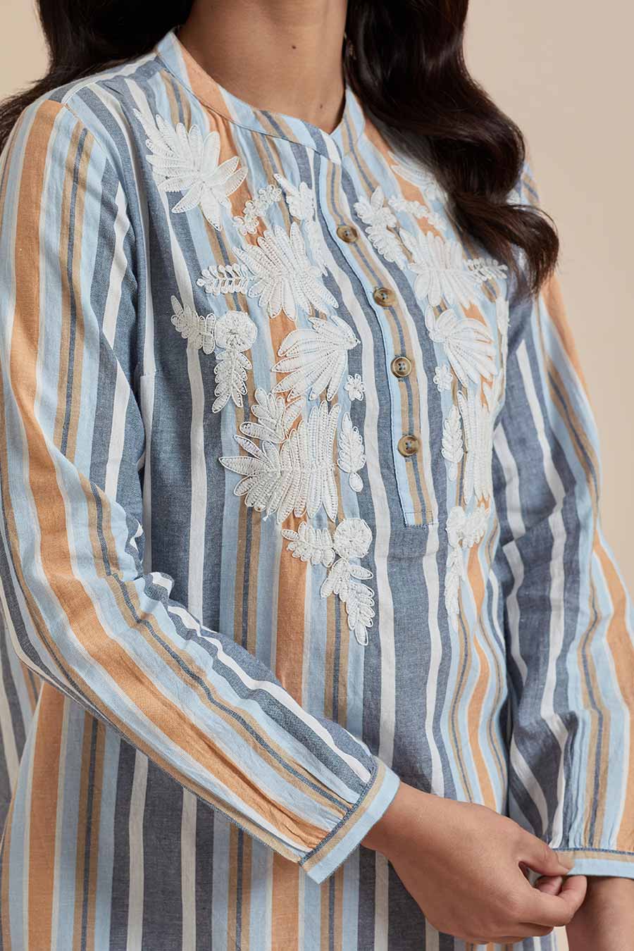 Multicolour Cotton Embroidered Top