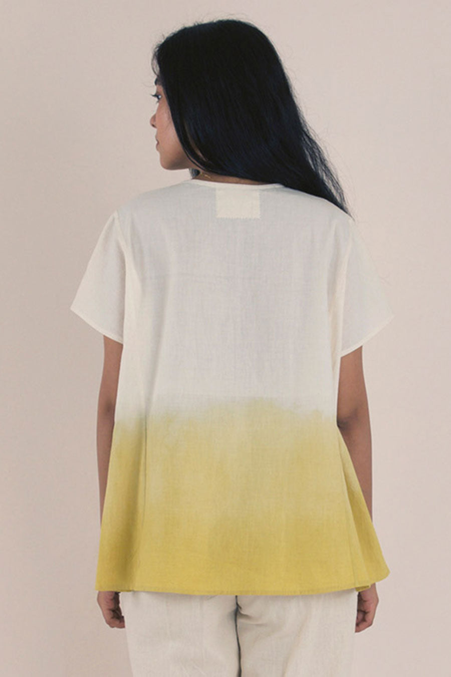 Yellow Ombre Cotton Top