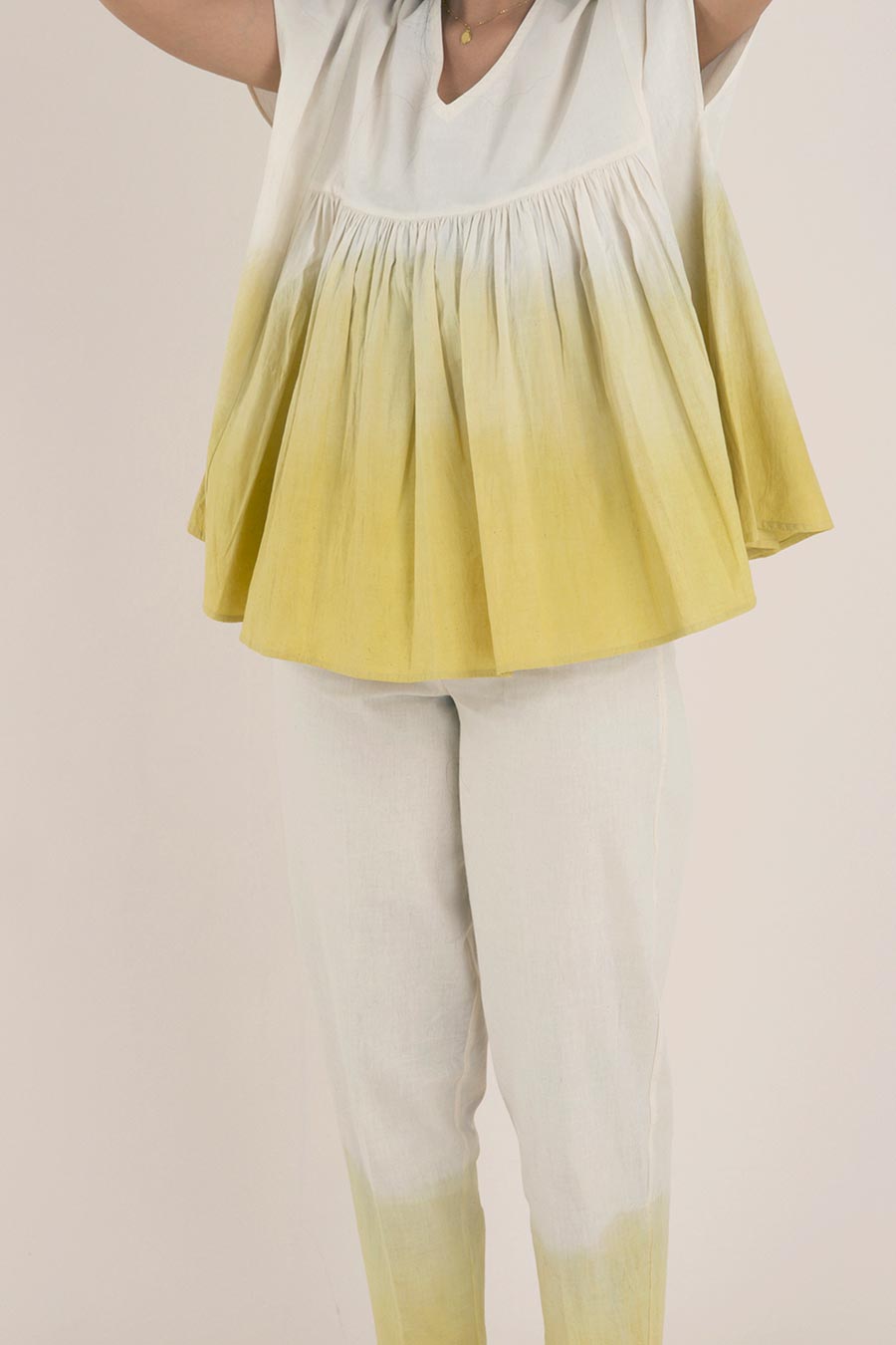 Yellow Ombre Cotton Top