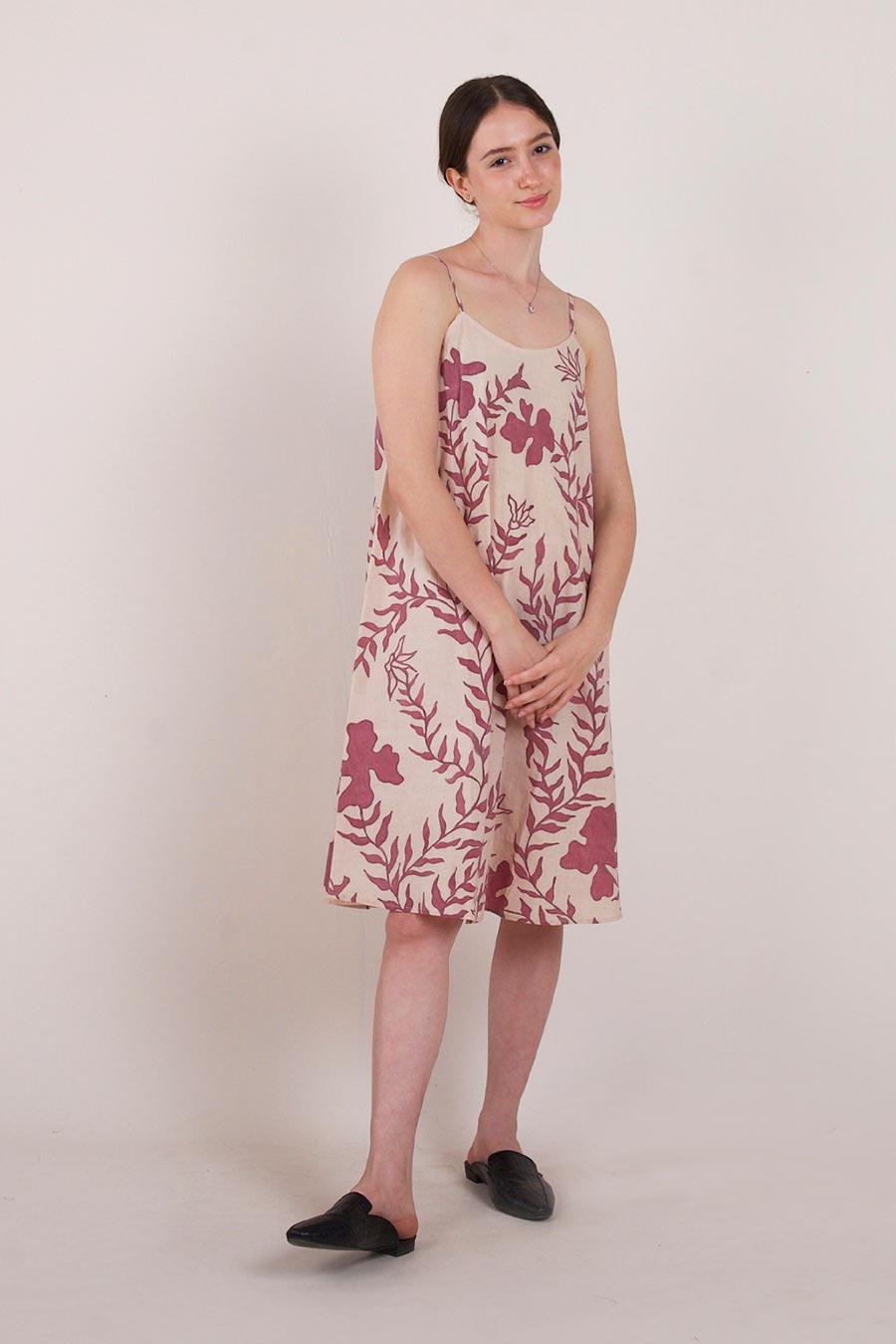 Off-White Hand-Painted Cotton Dress