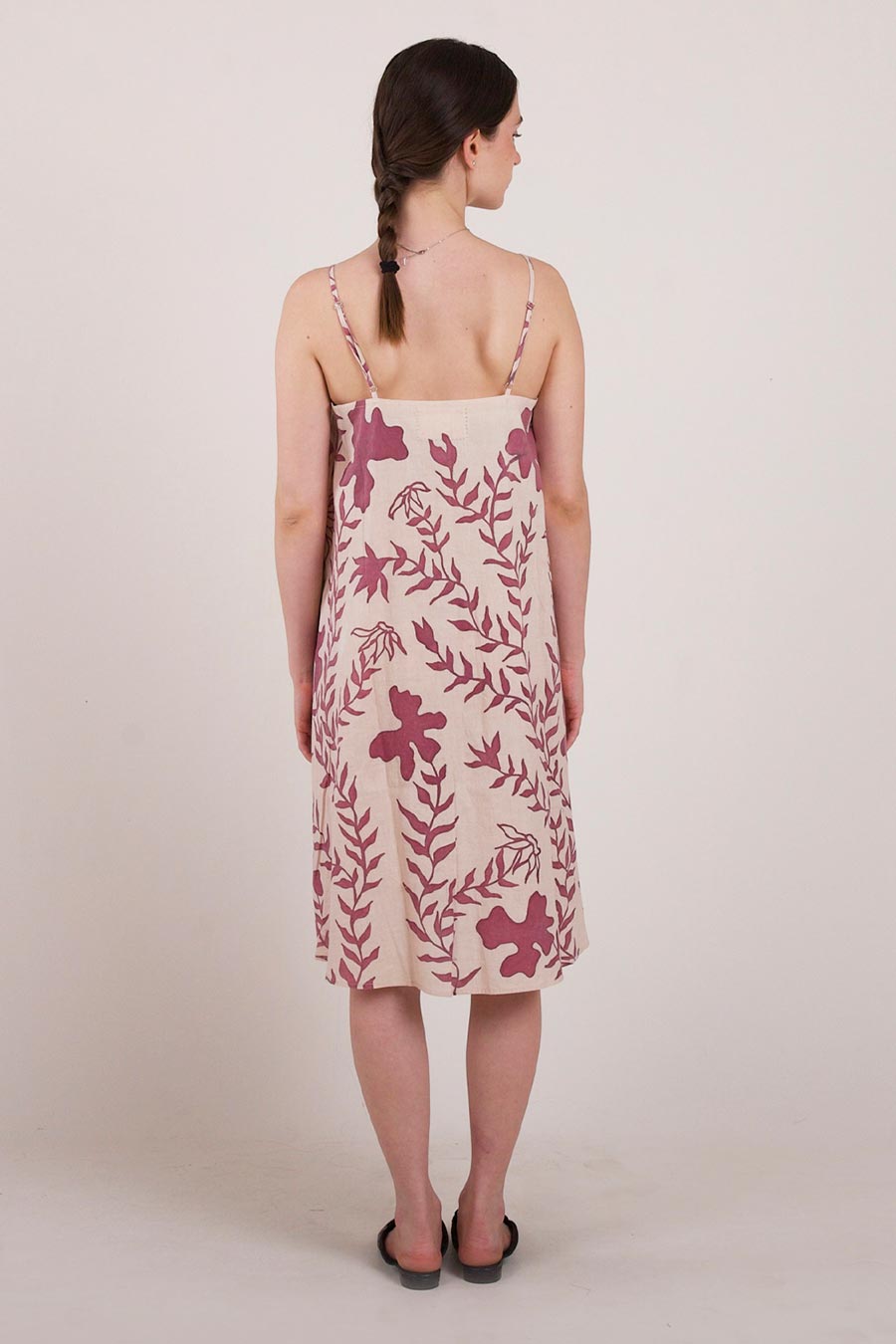 Off-White Hand-Painted Cotton Dress