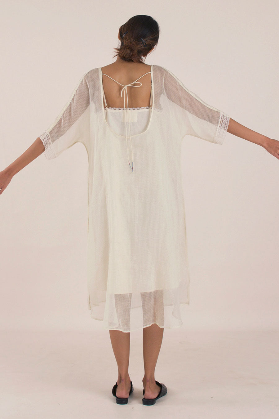 Off-White Kotadoria Kimono Sleeves Dress