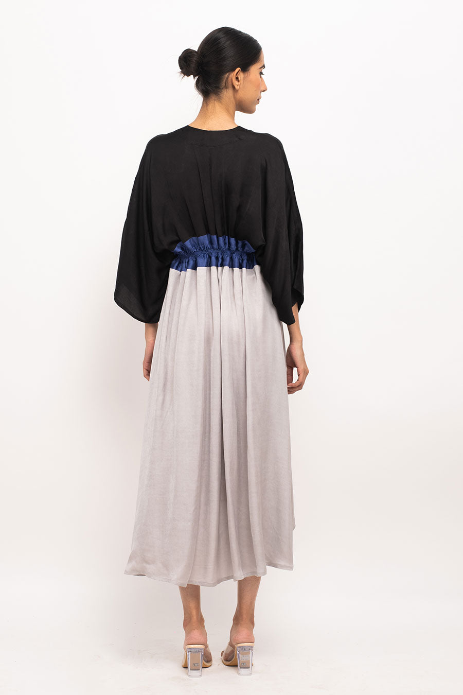 Black-Blue-Grey Long Cape Overlay