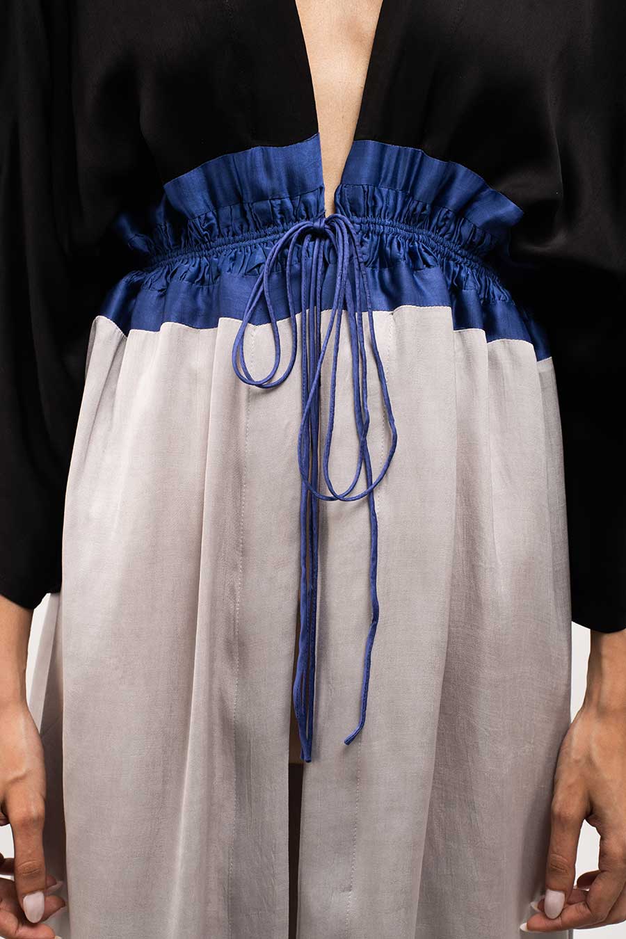 Black-Blue-Grey Long Cape Overlay