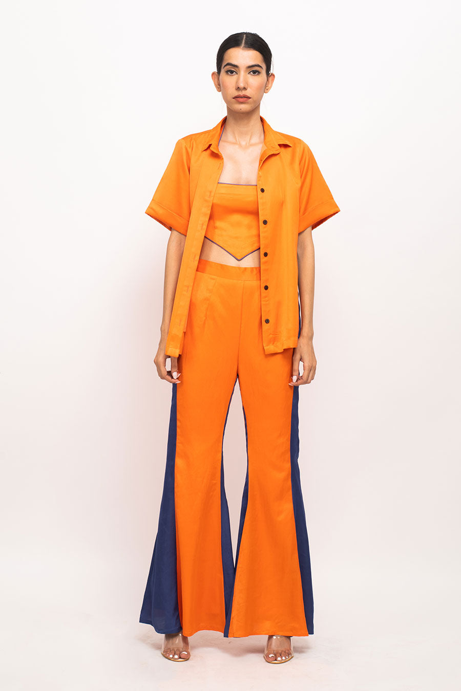 Orange-Blue Co-Ord Set