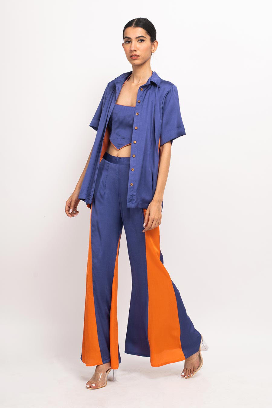 Blue-Orange Co-Ord Set