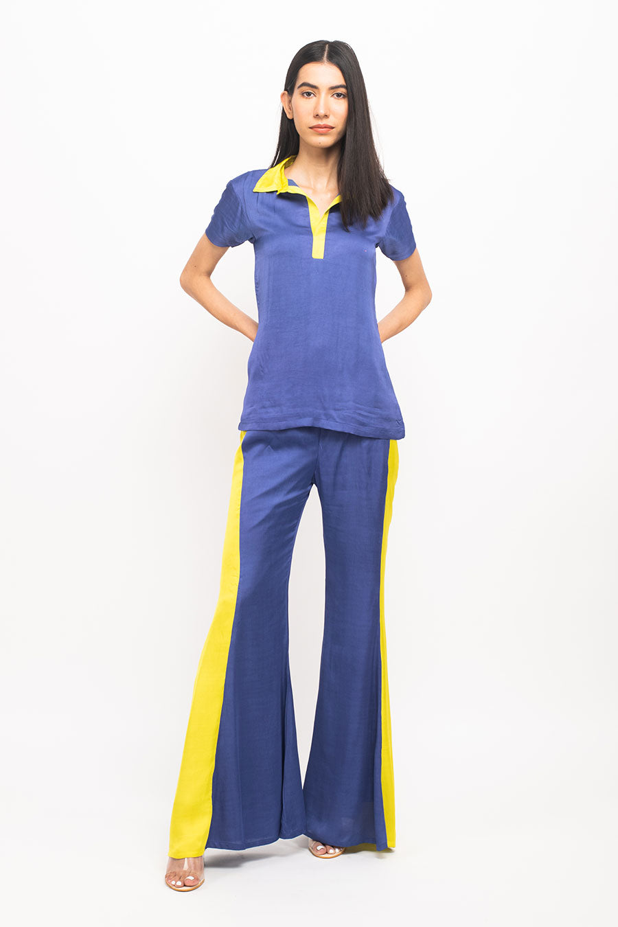 Blue-Yellow Co-Ord Set