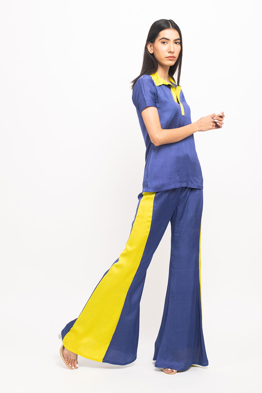 Blue-Yellow Co-Ord Set
