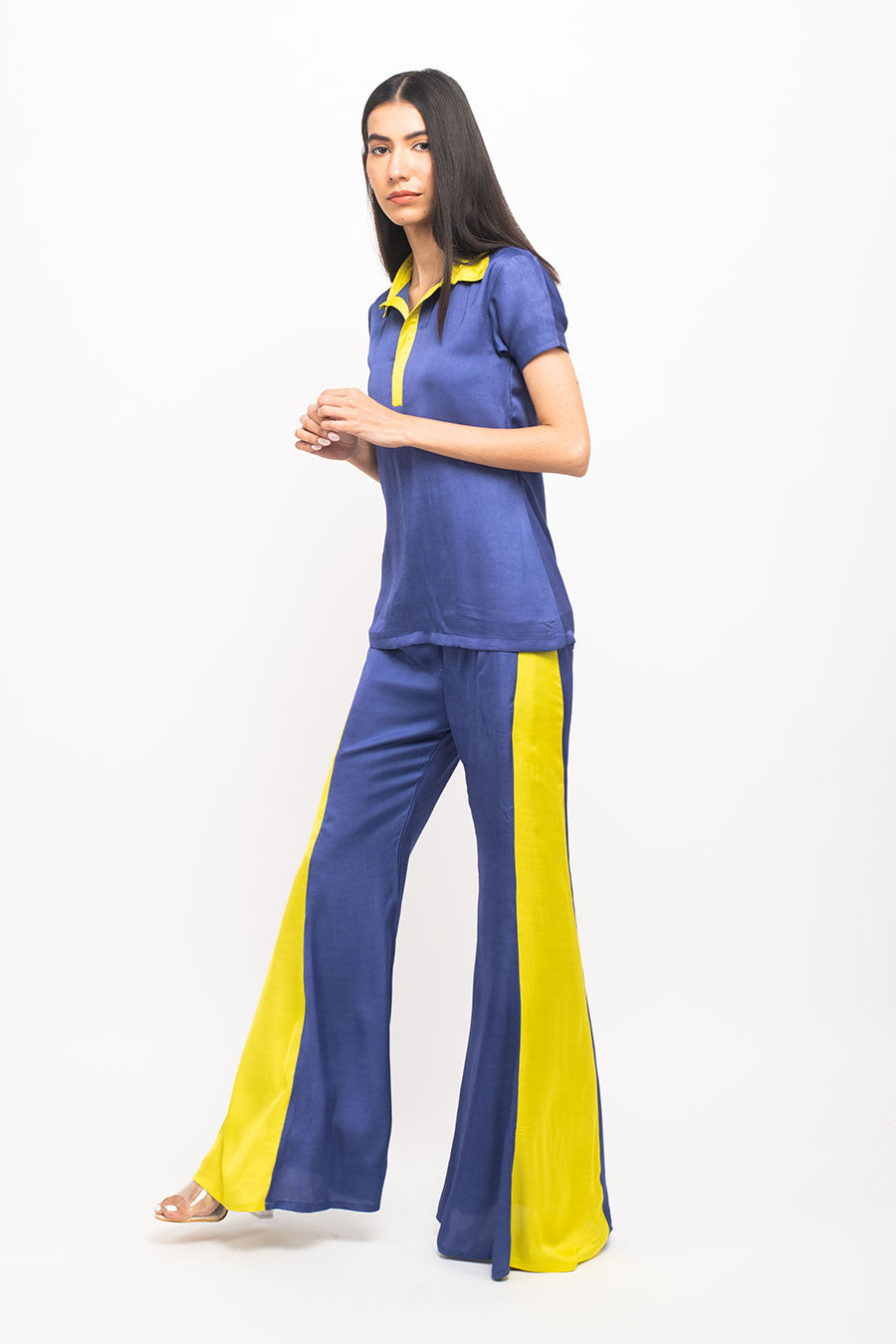 Blue-Yellow Co-Ord Set