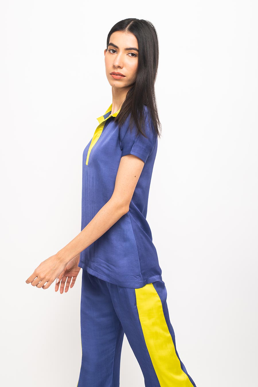 Blue-Yellow Co-Ord Set