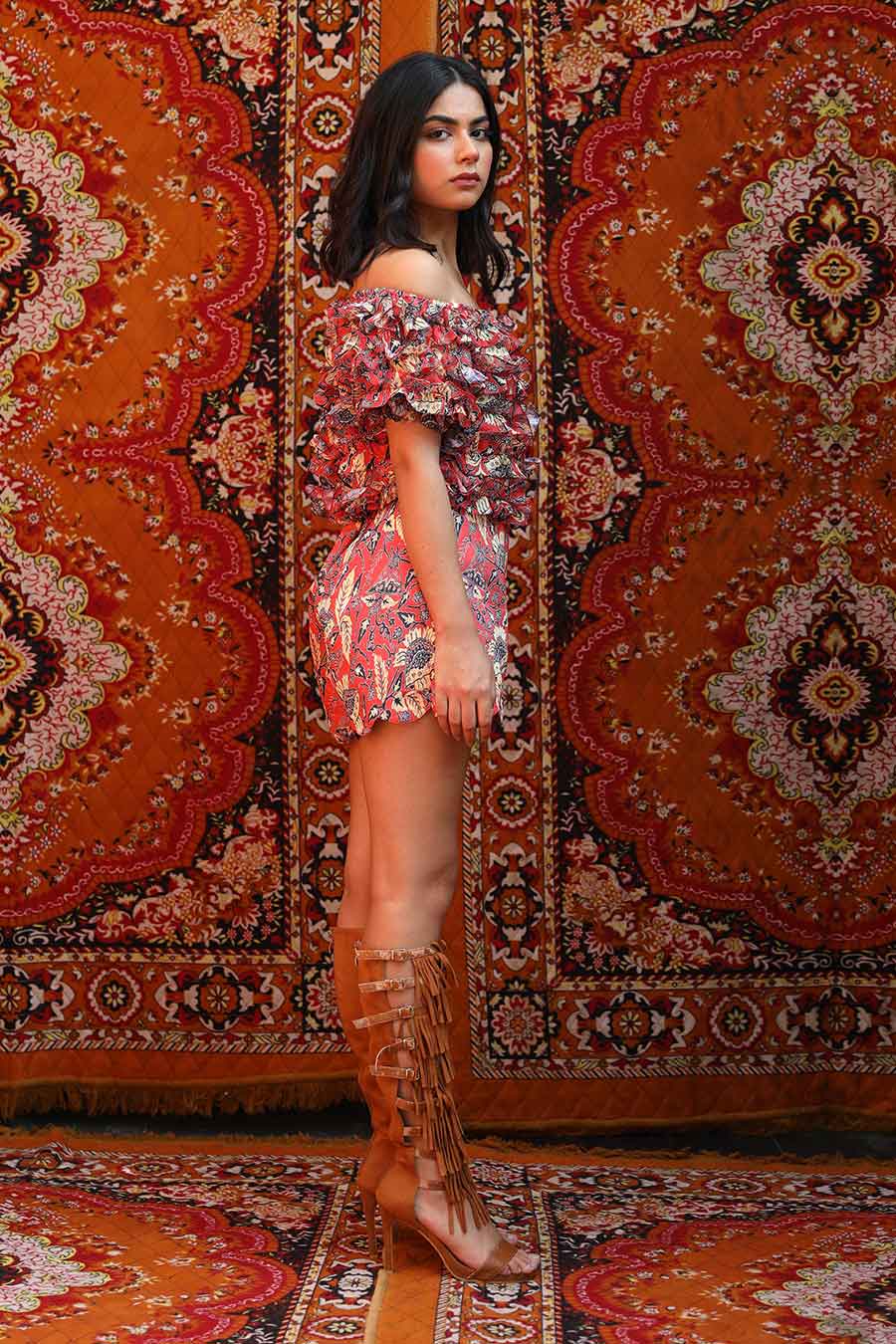 Fez - Groovy Top & Shorts Co-Ord Set