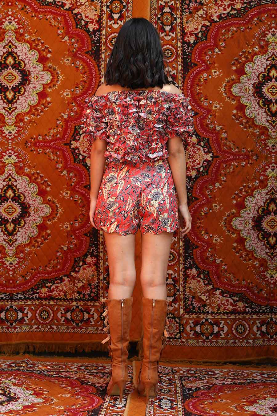 Fez - Groovy Top & Shorts Co-Ord Set