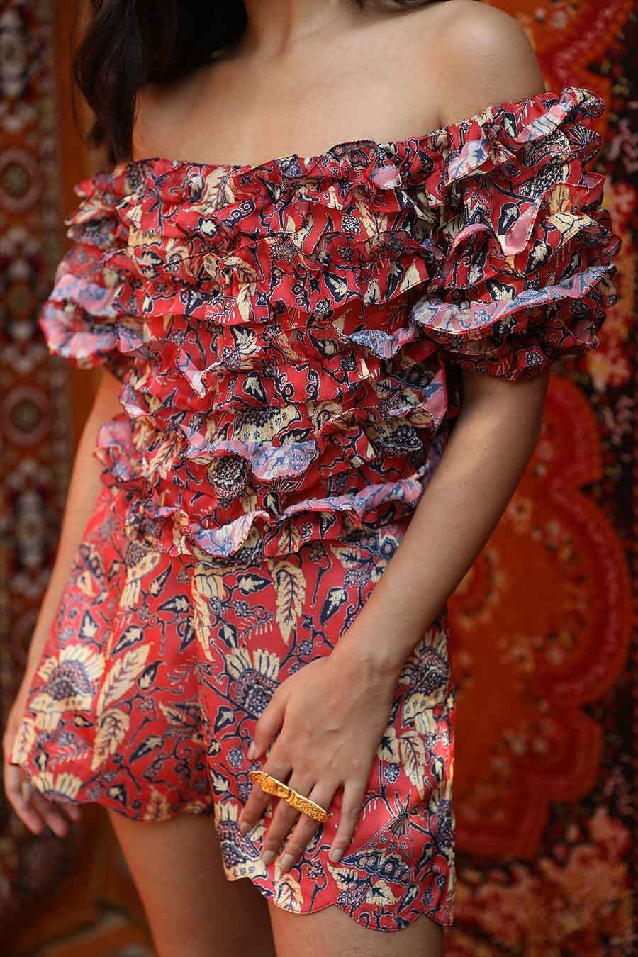 Fez - Groovy Top & Shorts Co-Ord Set