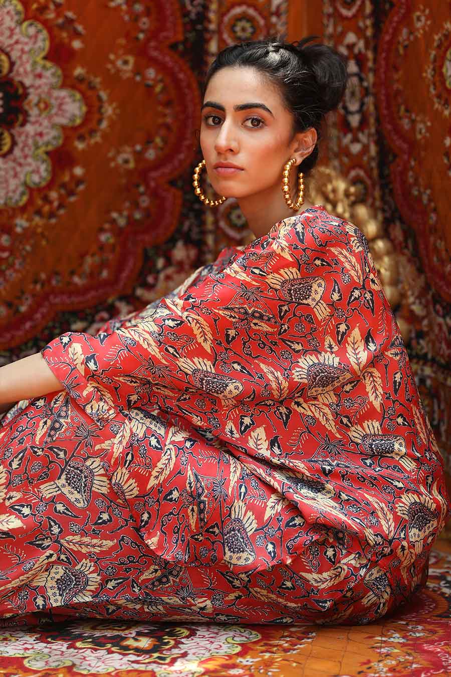Fez - Round Shirt & Harem Pants Set
