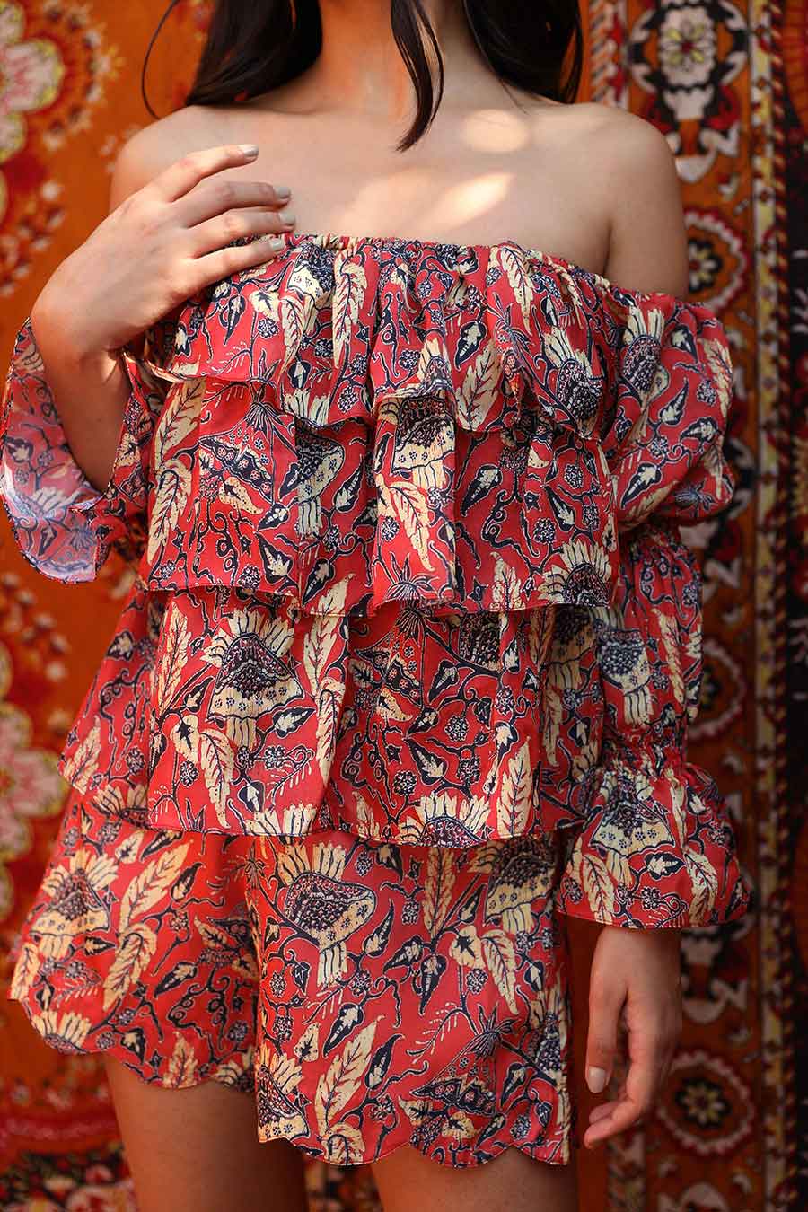 Fez - Tier Top & Shorts Co-Ord Set