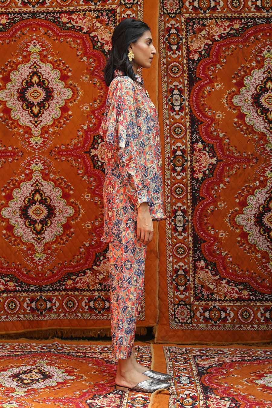Taza - Curtain Shirt & Pants Co-Ord Set