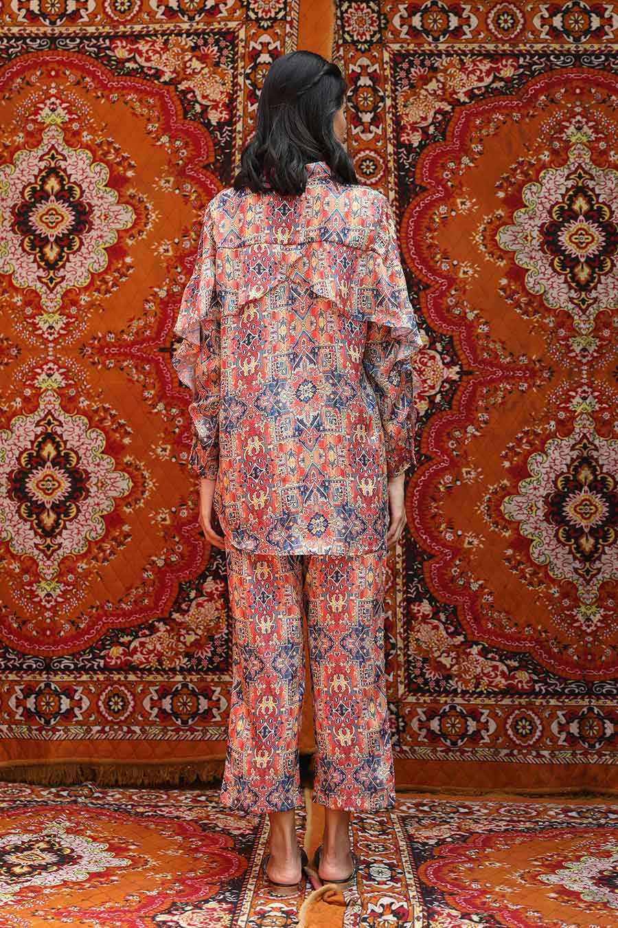 Taza - Curtain Shirt & Pants Co-Ord Set