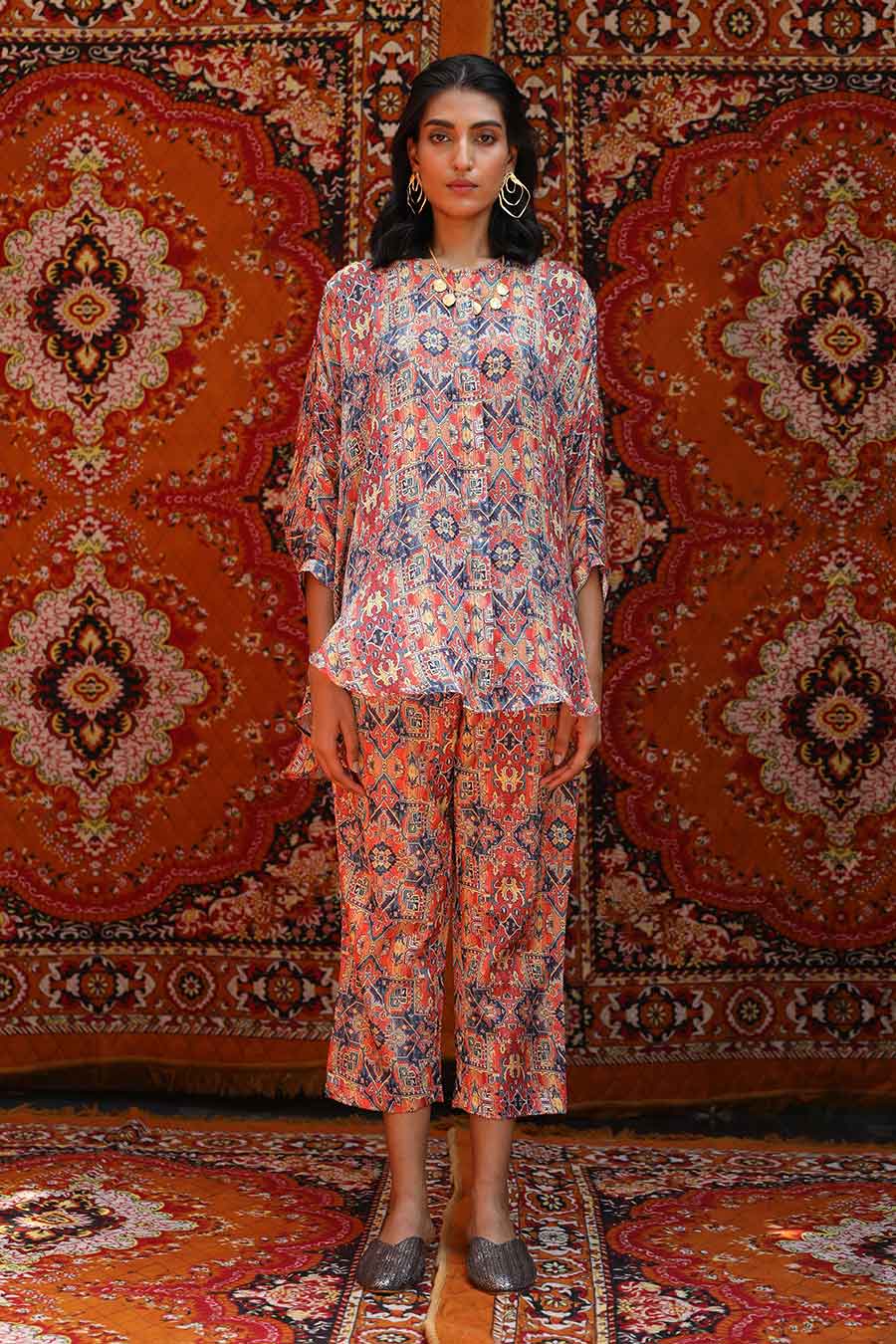 Taza - Round Shirt & Pants Co-Ord Set