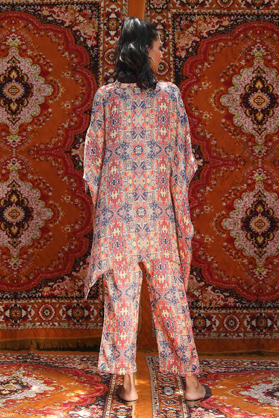 Taza - Short Kaftan & Pants Co-Ord Set