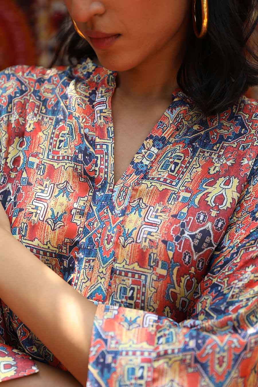 Taza - Short Kaftan & Pants Co-Ord Set