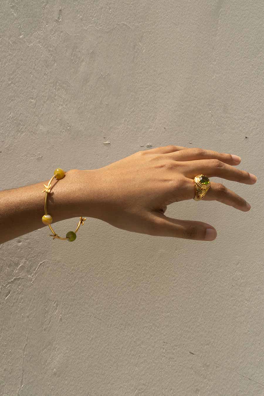 Twin Souls Gold Plated Bangle