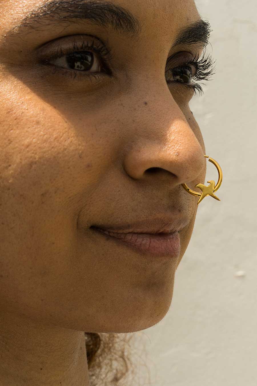Twin Souls Gold Plated Nose Ring