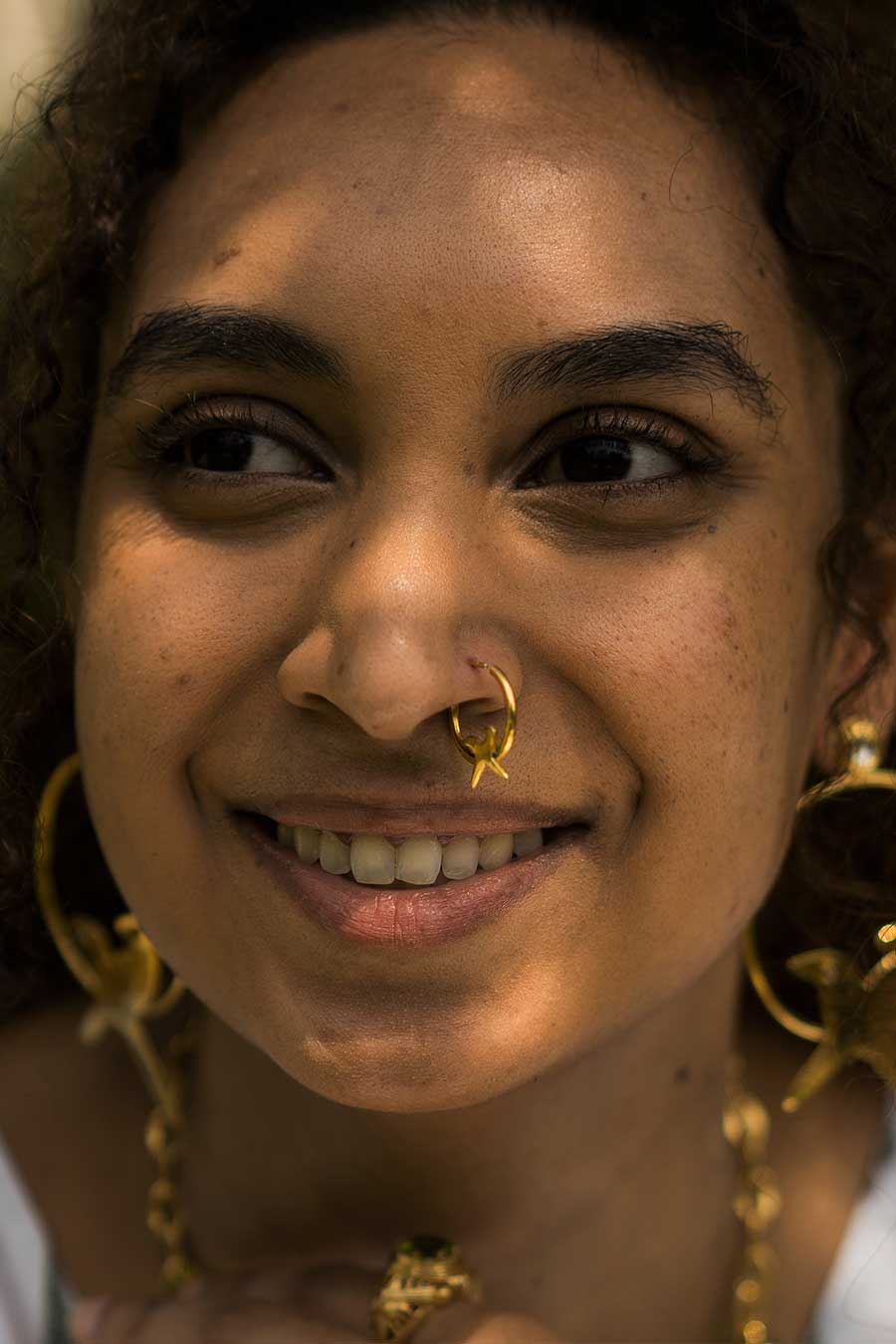 Twin Souls Gold Plated Nose Ring