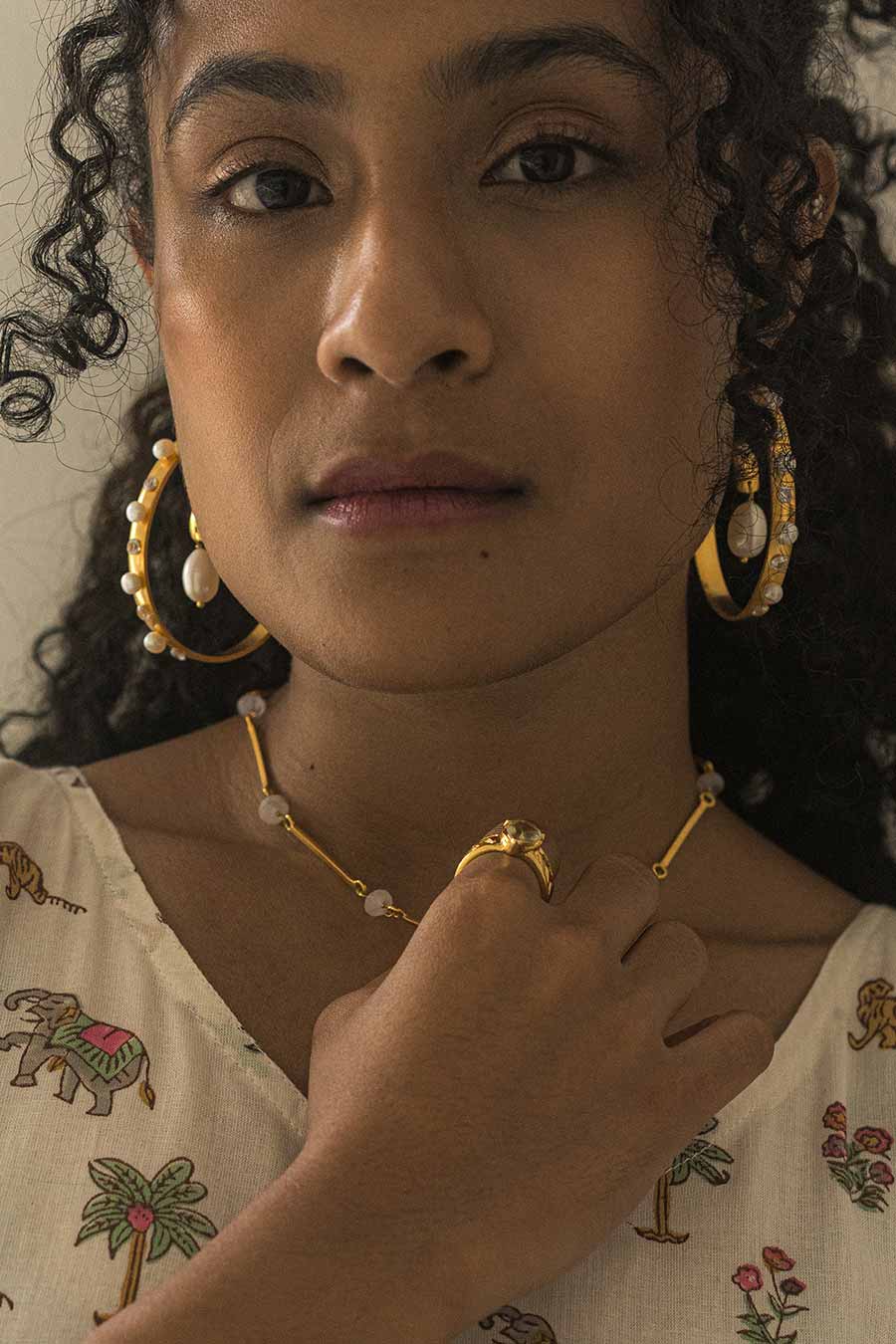 Andromeda Gold Plated Earrings