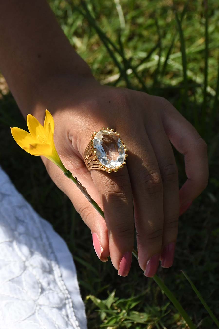 Luna Gold Plated Ring