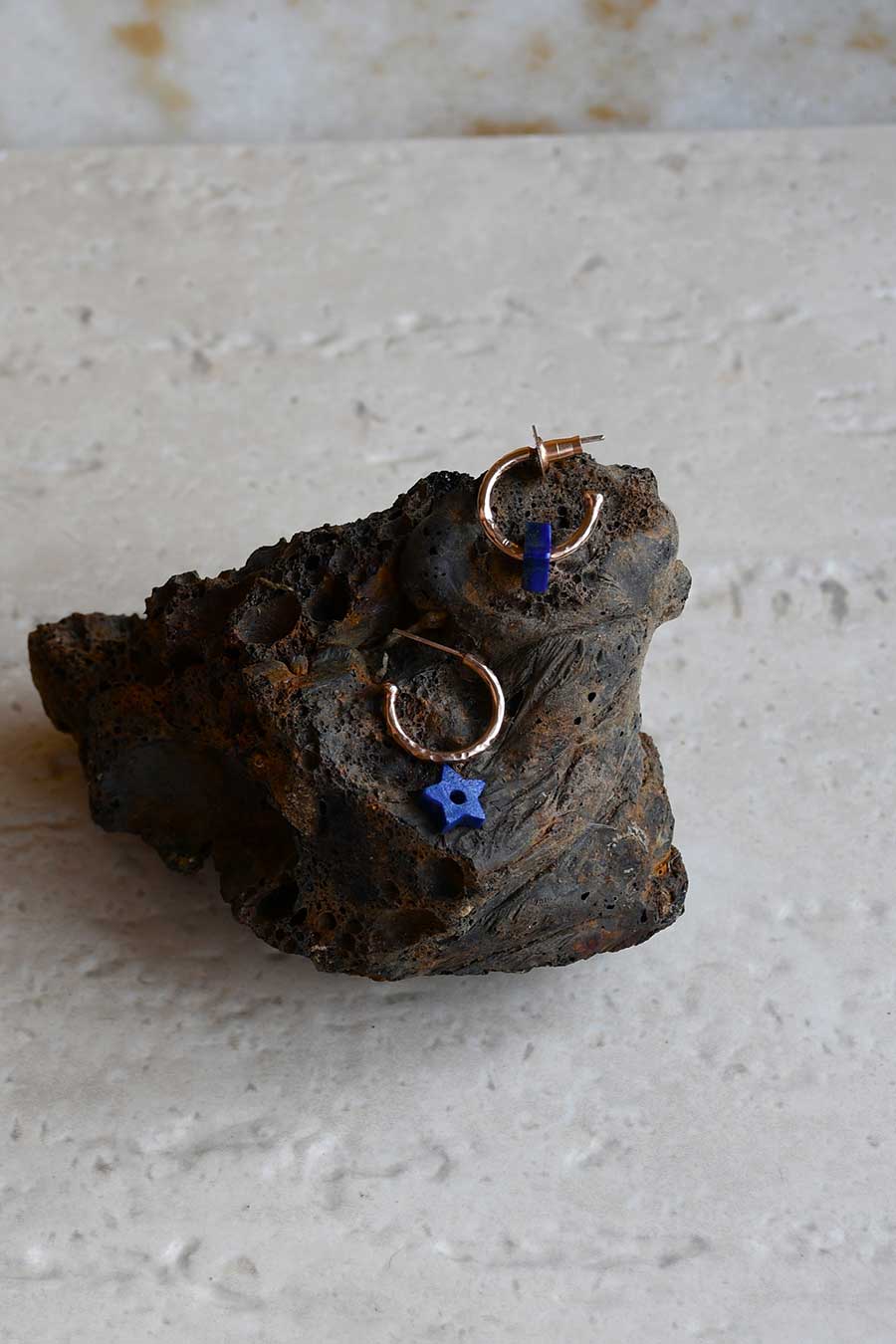 Athena Star Hoop Earrings