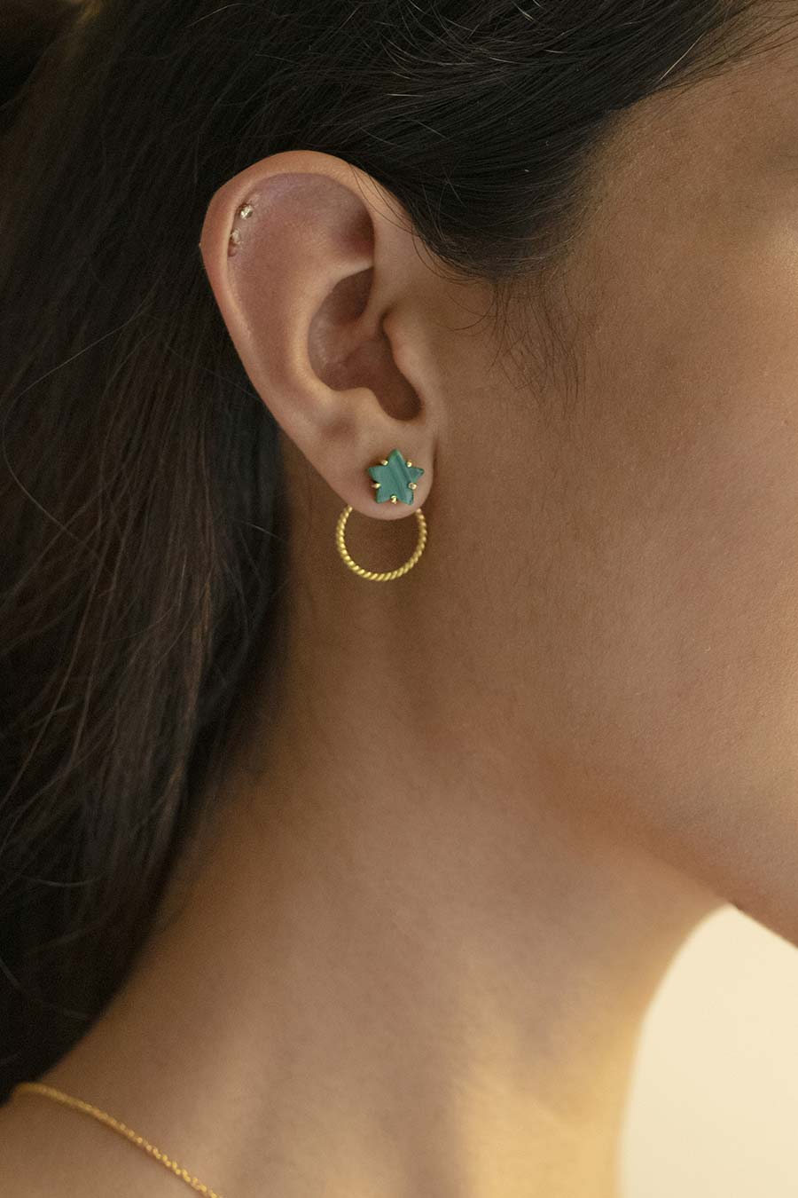 Juno Star Ring Hoop Earrings