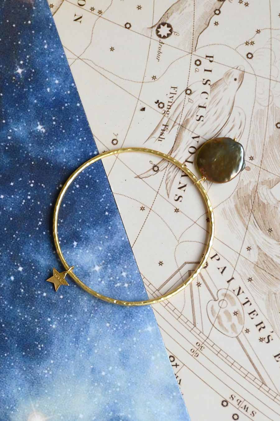 Omega Nebula Gold Plated Bangle