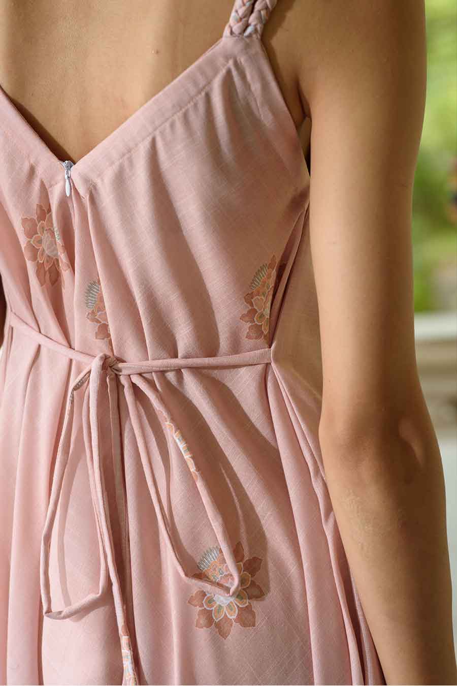 Coral Printed Palazzo Jumpsuit