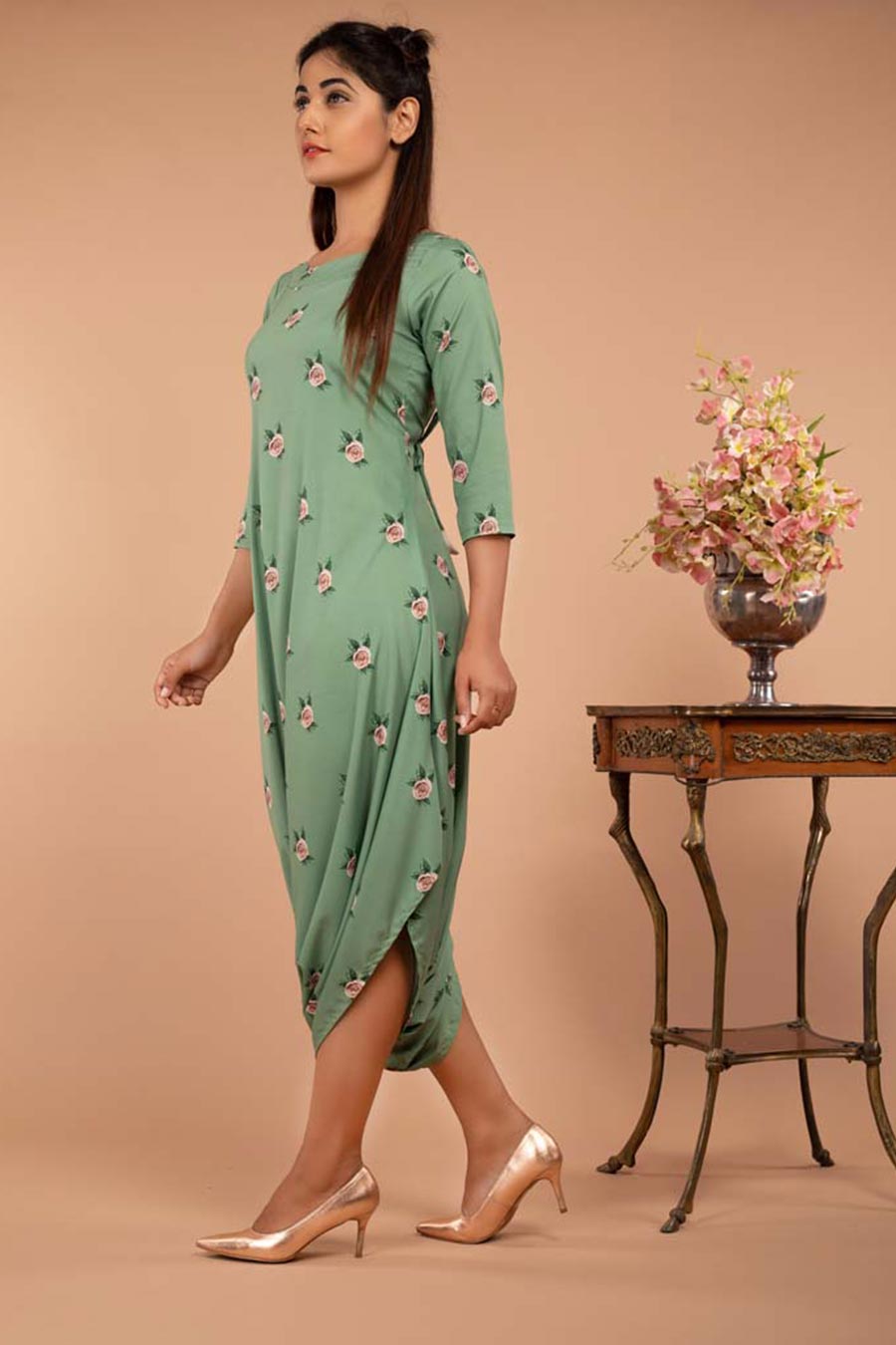 Seafoam Green Dhoti Jumpsuit