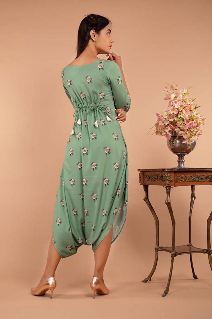 Seafoam Green Dhoti Jumpsuit