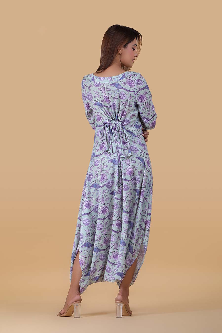 Green Printed Dhoti Jumpsuit